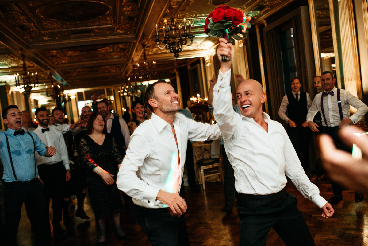 Ślub w Londynie. Danny i Chris w Hotel Café Royal 157 Wieczorna zabawa w Hotel Café Royal