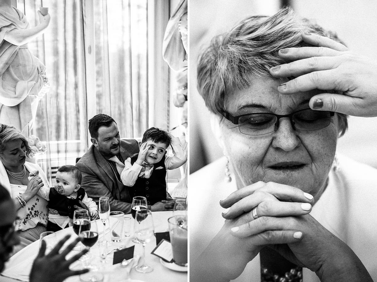 Wzruszenie gościni podczas wesela